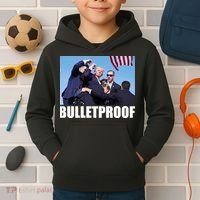 Bulletproof Trump 2024 Take America Back Pennsylvania Rally Kids Hoodie thumb 2