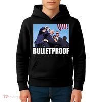 Bulletproof Trump 2024 Take America Back Pennsylvania Rally Kids Hoodie thumb 4