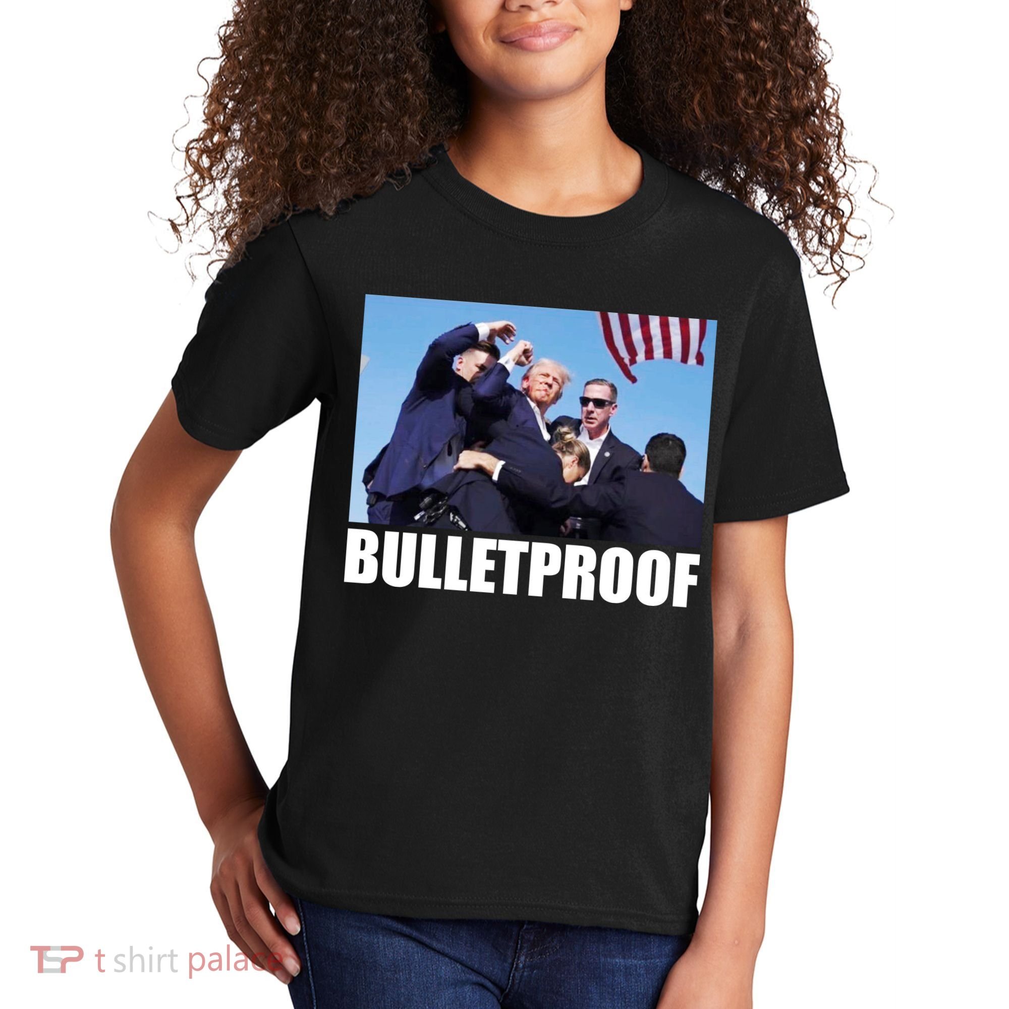 Bulletproof Trump 2024 Take America Back Pennsylvania Rally Kids T-Shirt