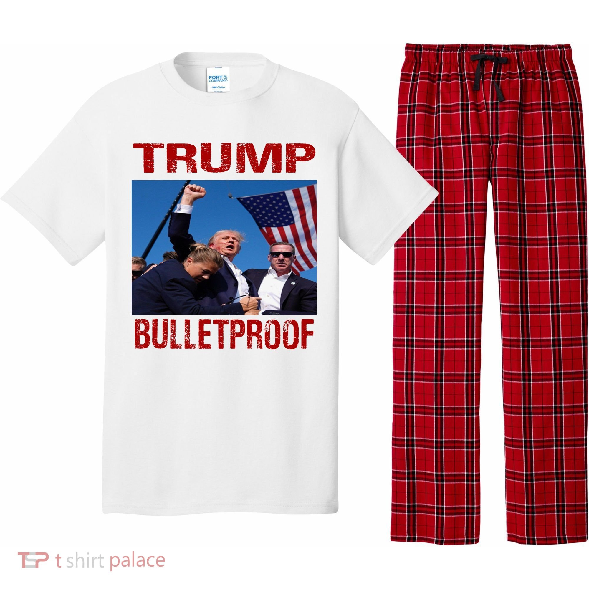 Bulletproof Trump 2024 Take America Back Pennsylvania Rally Pajama Set