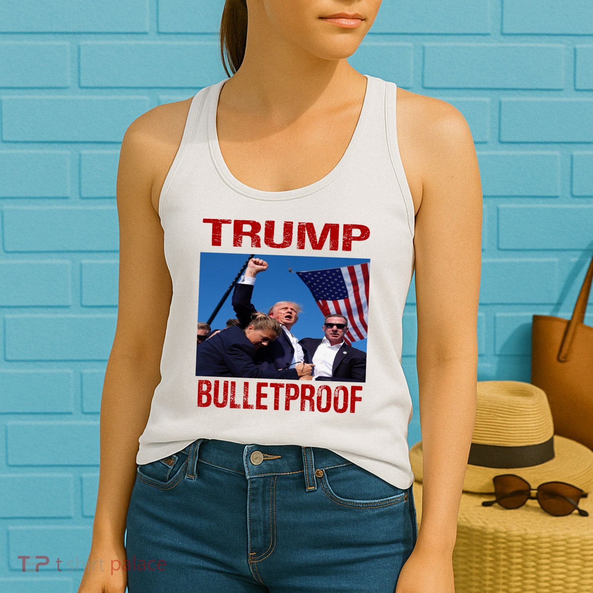 Bulletproof Trump 2024 Take America Back Pennsylvania Rally Women's Tank Top