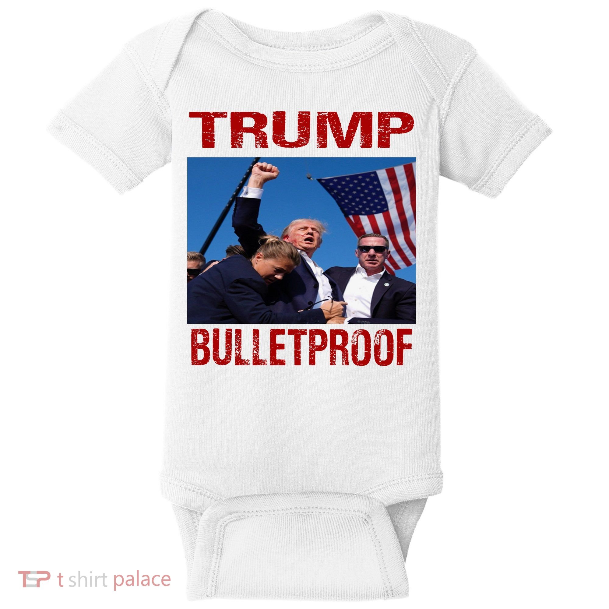Bulletproof Trump 2024 Take America Back Pennsylvania Rally Baby Bodysuit