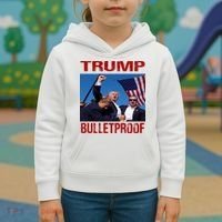 Bulletproof Trump 2024 Take America Back Pennsylvania Rally Kids Hoodie thumb 3