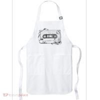 Back To 80S 90S Mix Tape Music Sketch Drawing Music Tape Apron thumb 0