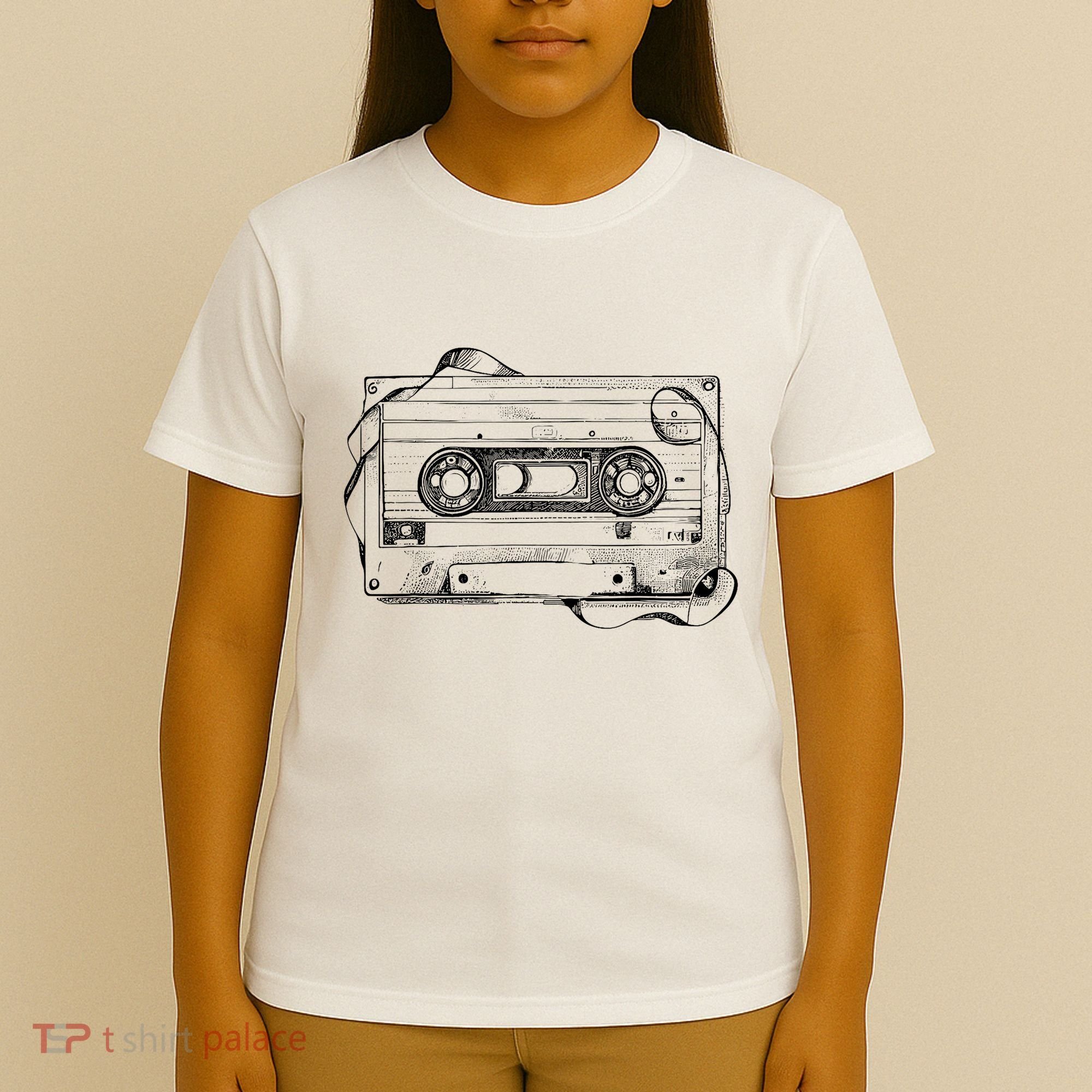 Back To 80S 90S Mix Tape Music Sketch Drawing Music Tape T-Shirt