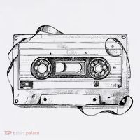 Back To 80S 90S Mix Tape Music Sketch Drawing Music Tape T-Shirt thumb 7