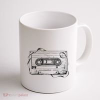 Back To 80S 90S Mix Tape Music Sketch Drawing Music Tape Coffee Mug thumb 1