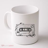 Back To 80S 90S Mix Tape Music Sketch Drawing Music Tape Coffee Mug thumb 0