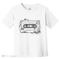 Back To 80S 90S Mix Tape Music Sketch Drawing Music Tape Toddler T-Shirt thumb 0