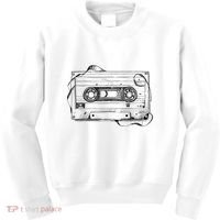 Back To 80S 90S Mix Tape Music Sketch Drawing Music Tape Kids Sweatshirt thumb 0