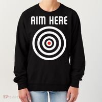 Bullseye Target Aim Here Darts Players Shooting Women's Sweatshirt thumb 0