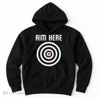 Bullseye Target Aim Here Darts Players Shooting Hoodie thumb 0