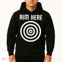 Bullseye Target Aim Here Darts Players Shooting Hoodie thumb 2