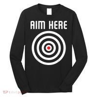 Bullseye Target Aim Here Darts Players Shooting Long Sleeve Shirt thumb 0