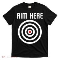 Bullseye Target Aim Here Darts Players Shooting T-Shirt thumb 0