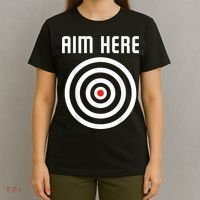 Bullseye Target Aim Here Darts Players Shooting T-Shirt thumb 4