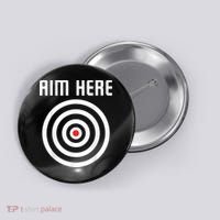 Bullseye Target Aim Here Darts Players Shooting Button thumb 0