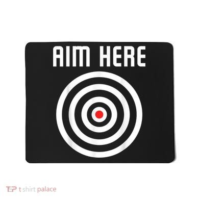 Bullseye Target Aim Here Darts Players Shooting Mousepad