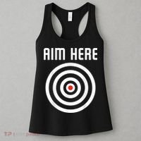 Bullseye Target Aim Here Darts Players Shooting Women's Tank Top thumb 3