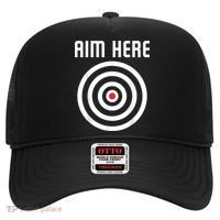 Bullseye Target Aim Here Darts Players Shooting Hat thumb 0