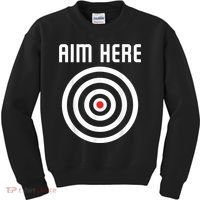 Bullseye Target Aim Here Darts Players Shooting Kids Sweatshirt thumb 0