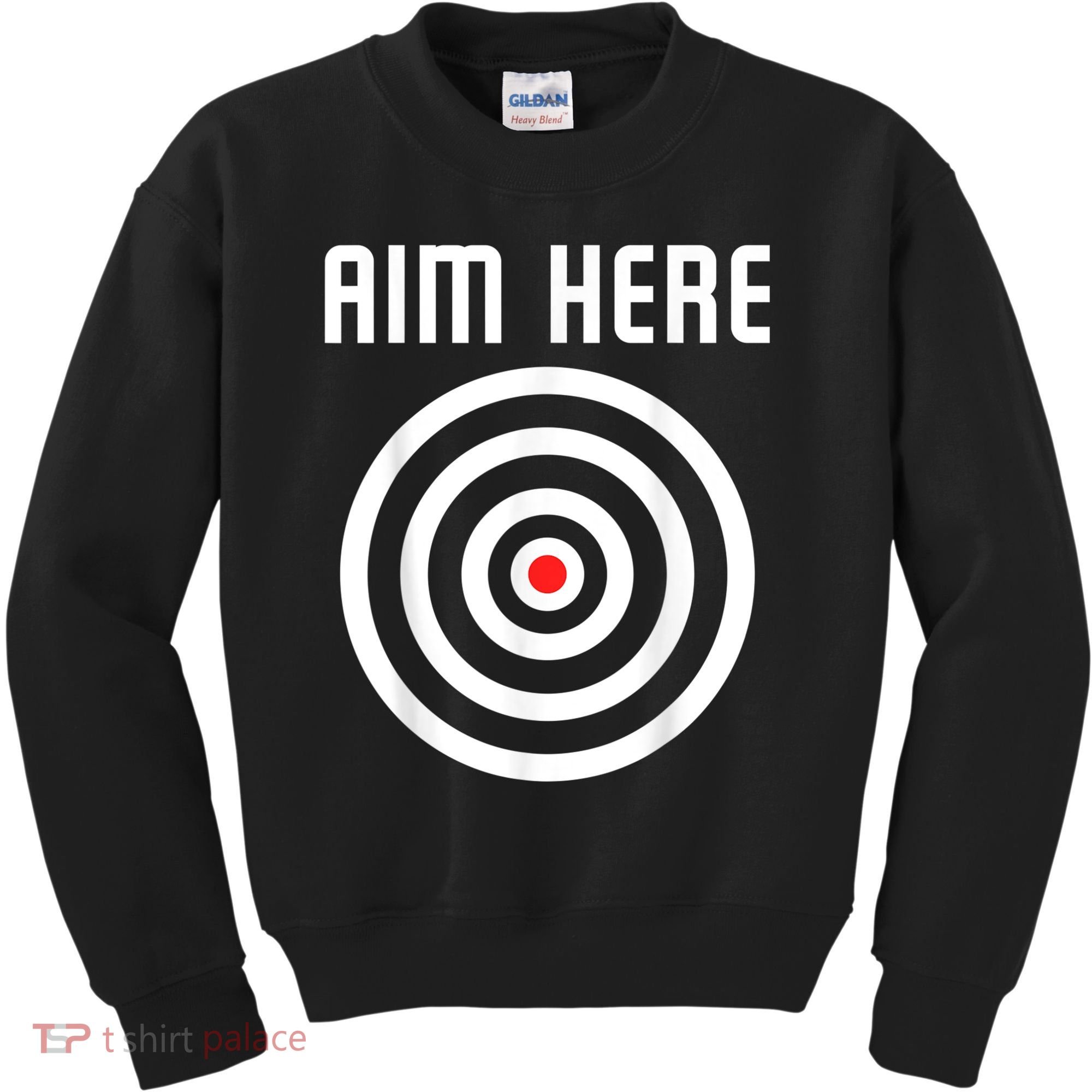 Bullseye Target Aim Here Darts Players Shooting Kids Sweatshirt