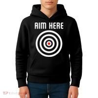 Bullseye Target Aim Here Darts Players Shooting Kids Hoodie thumb 4
