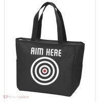 Bullseye Target Aim Here Darts Players Shooting Tote Bag thumb 3