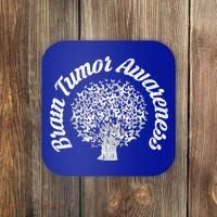 Brain Tumor Awareness Gift Happy Cancer Apparel Great Gift Coaster thumb 0