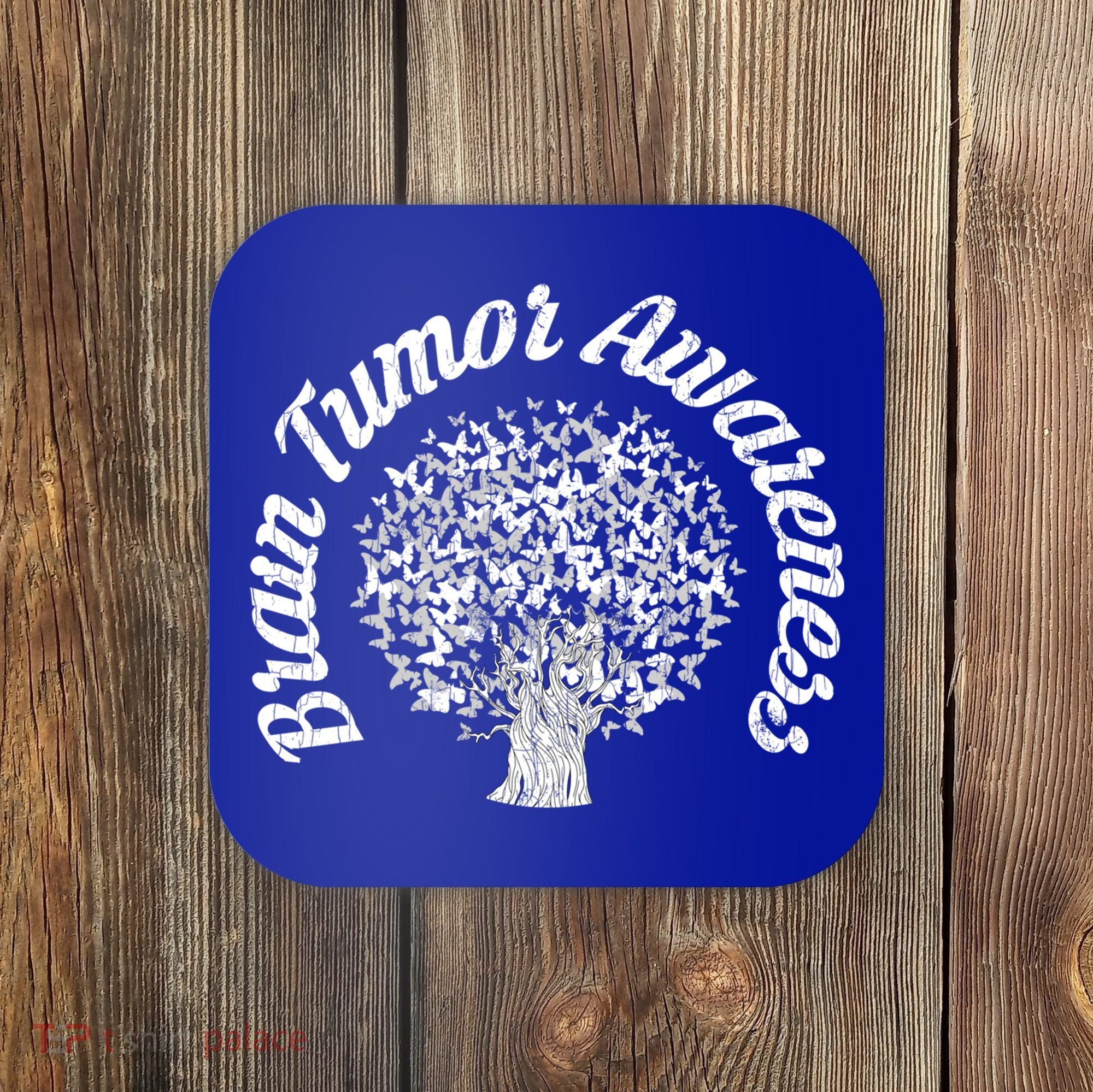 Brain Tumor Awareness Gift Happy Cancer Apparel Great Gift Coaster