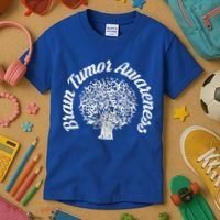 Brain Tumor Awareness Gift Happy Cancer Apparel Great Gift Kids T-Shirt thumb 3