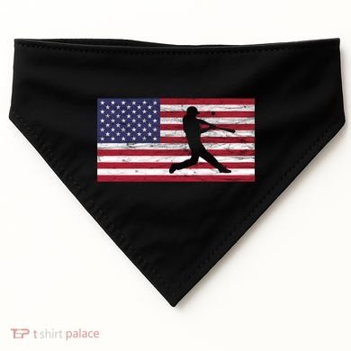 Baseball Team American Flag Usa Gift USA-Made Doggie Bandana
