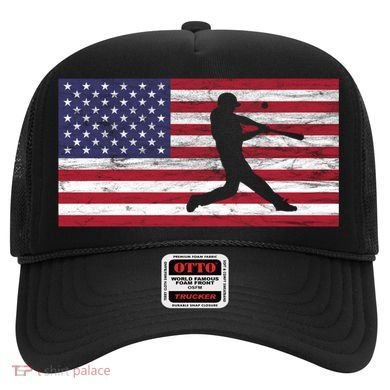 Baseball Team American Flag Usa Gift Hat