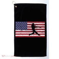 Baseball Team American Flag Usa Gift Golf Towel thumb 0