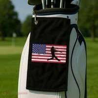 Baseball Team American Flag Usa Gift Golf Towel thumb 2