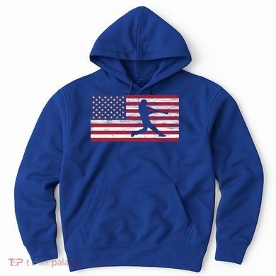 Baseball Team American Flag Usa Gift Hoodie