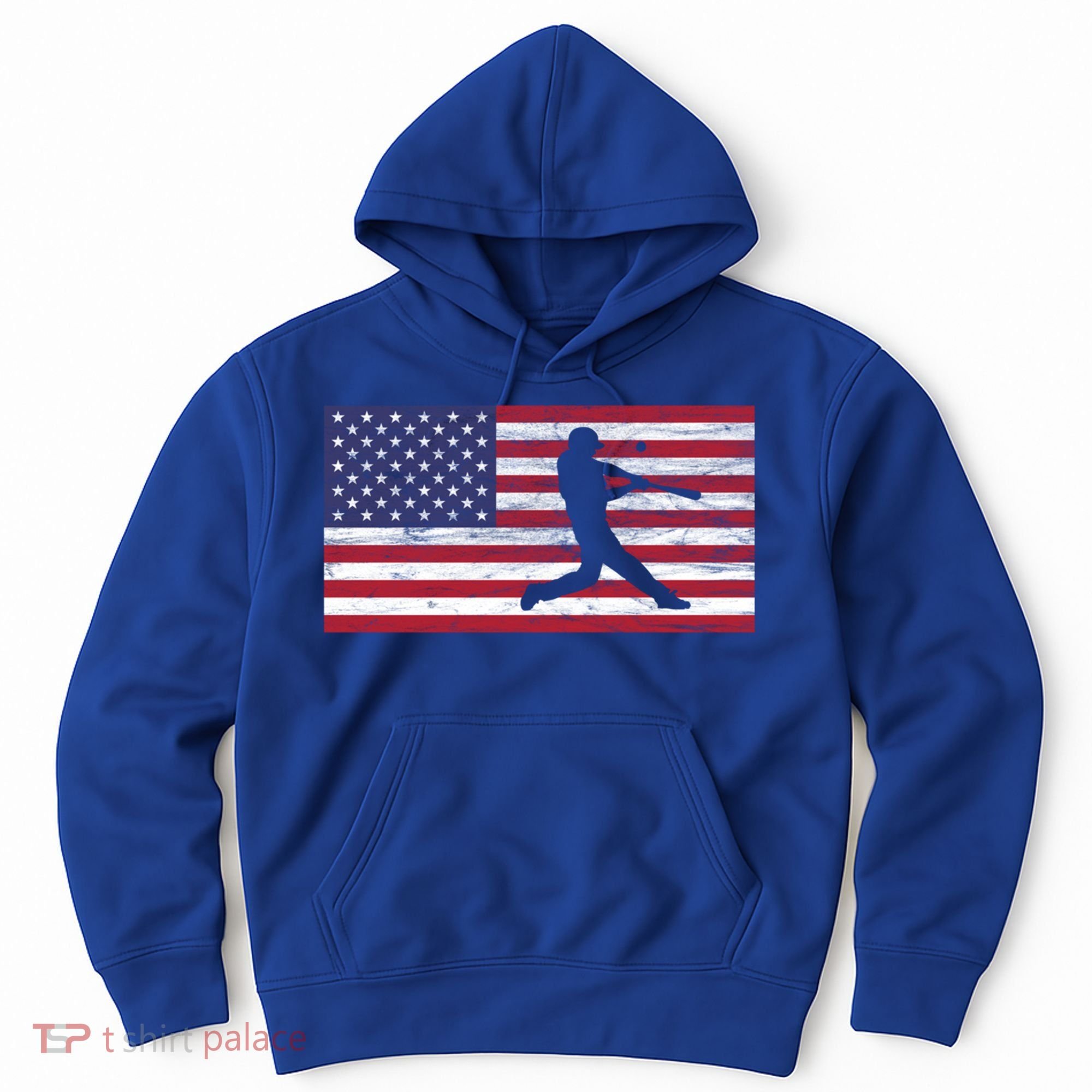 Baseball Team American Flag Usa Gift Hoodie