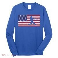 Baseball Team American Flag Usa Gift Long Sleeve Shirt thumb 0