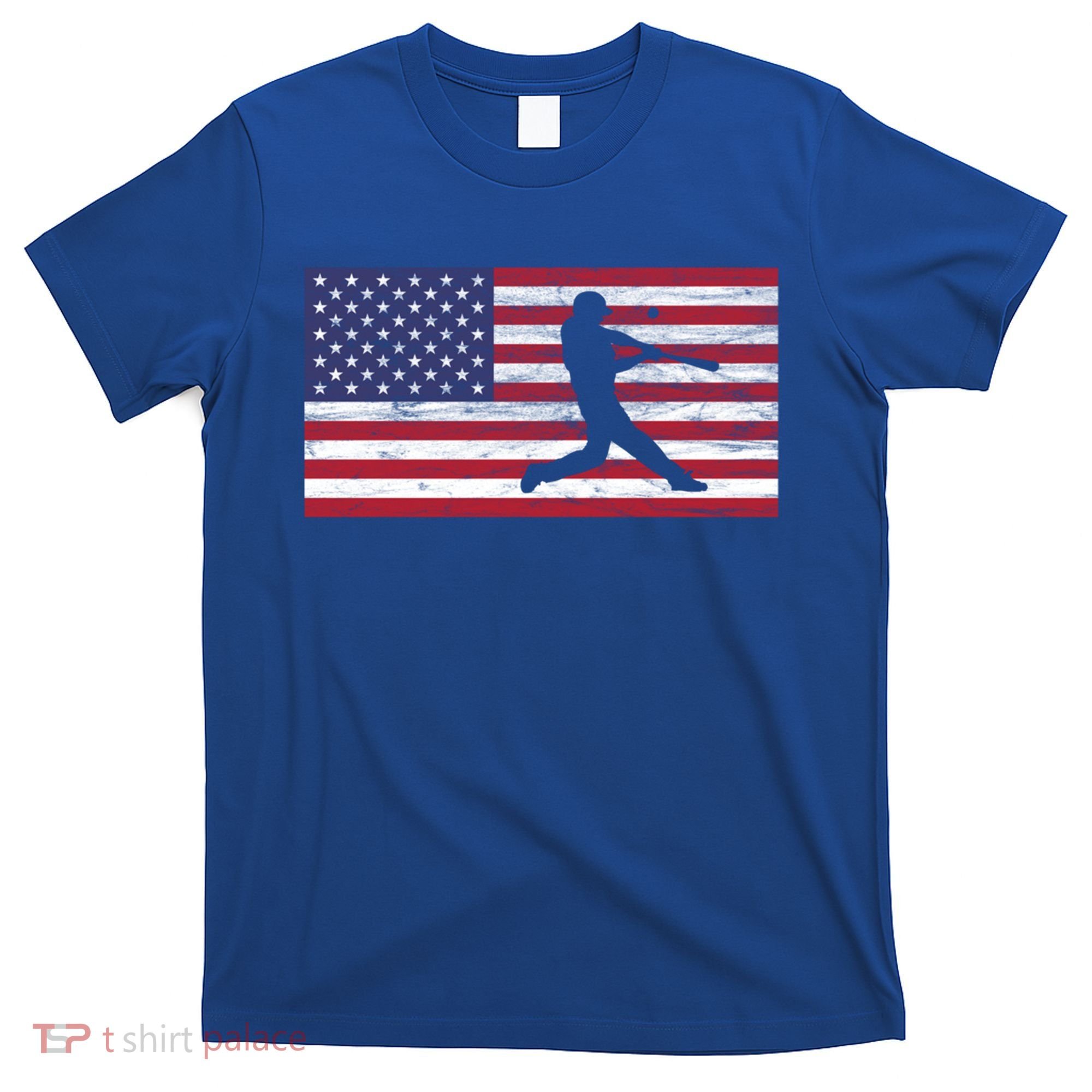 Baseball Team American Flag Usa Gift T-Shirt