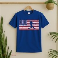 Baseball Team American Flag Usa Gift T-Shirt thumb 2