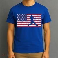 Baseball Team American Flag Usa Gift T-Shirt thumb 3