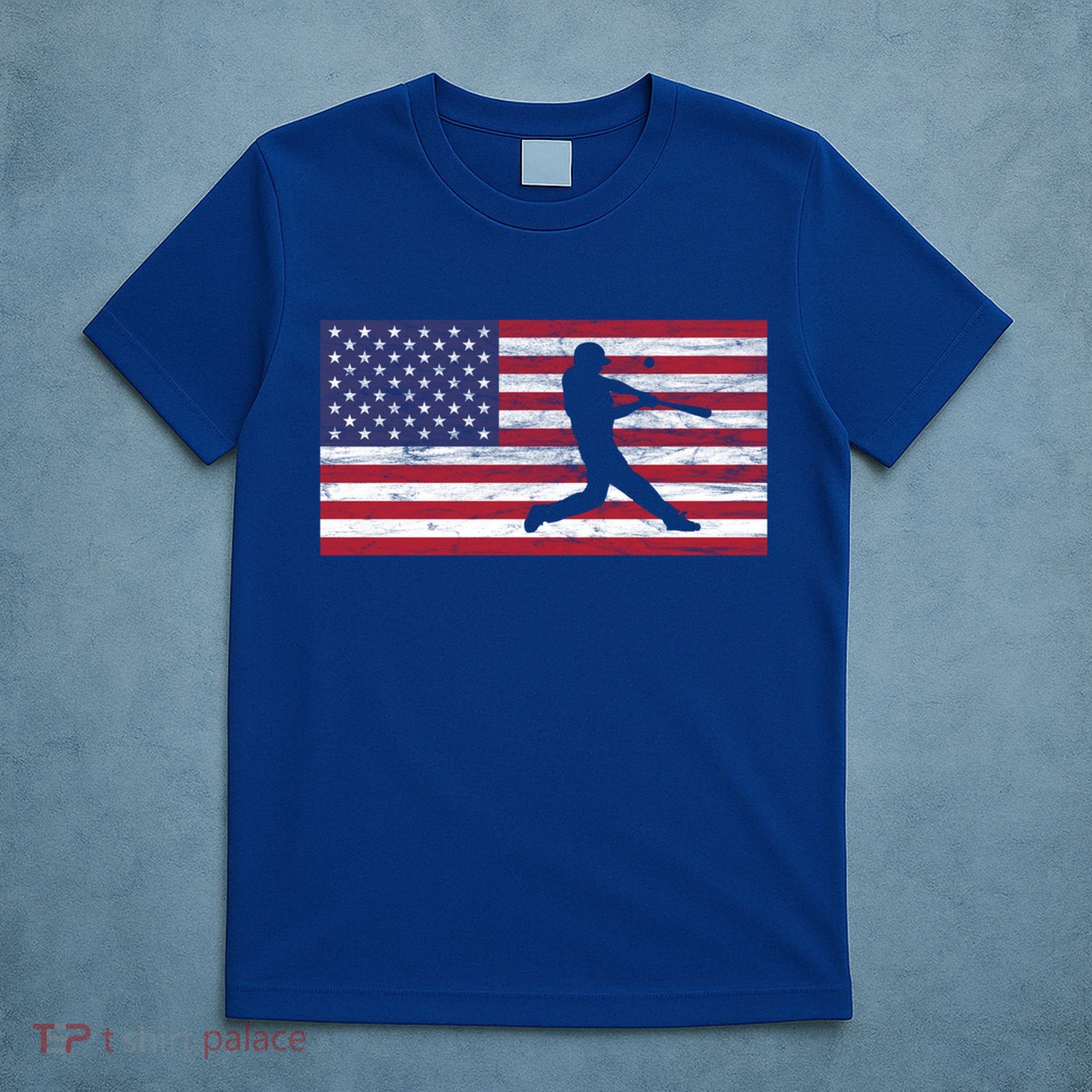Baseball Team American Flag Usa Gift T-Shirt