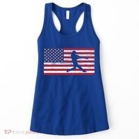 Baseball Team American Flag Usa Gift Women's Tank Top thumb 0