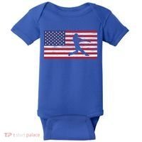 Baseball Team American Flag Usa Gift Baby Bodysuit thumb 0