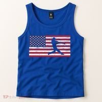 Baseball Team American Flag Usa Gift Tank Top thumb 2