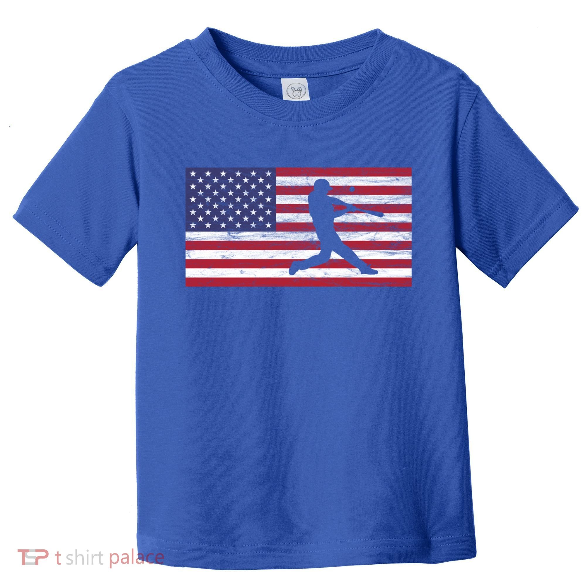 Baseball Team American Flag Usa Gift Toddler T-Shirt