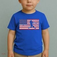 Baseball Team American Flag Usa Gift Toddler T-Shirt thumb 2
