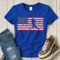 Baseball Team American Flag Usa Gift Women's T-Shirt thumb 3