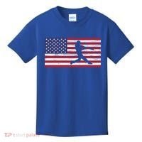 Baseball Team American Flag Usa Gift Kids T-Shirt thumb 0