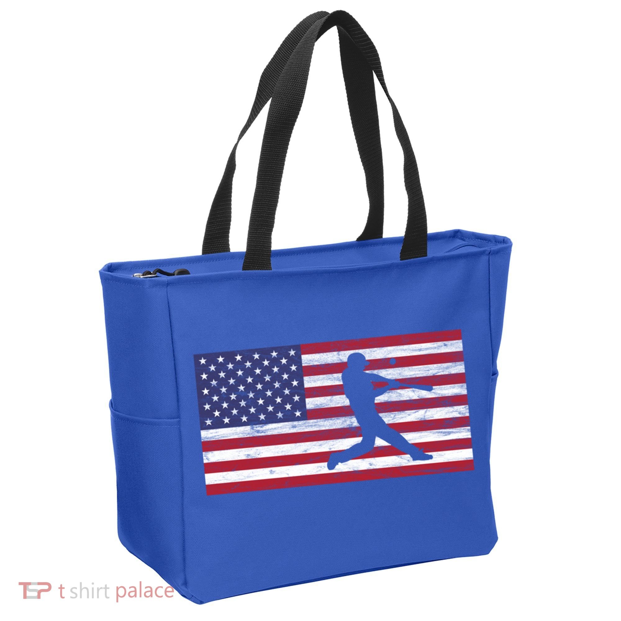 Baseball Team American Flag Usa Gift Tote Bag